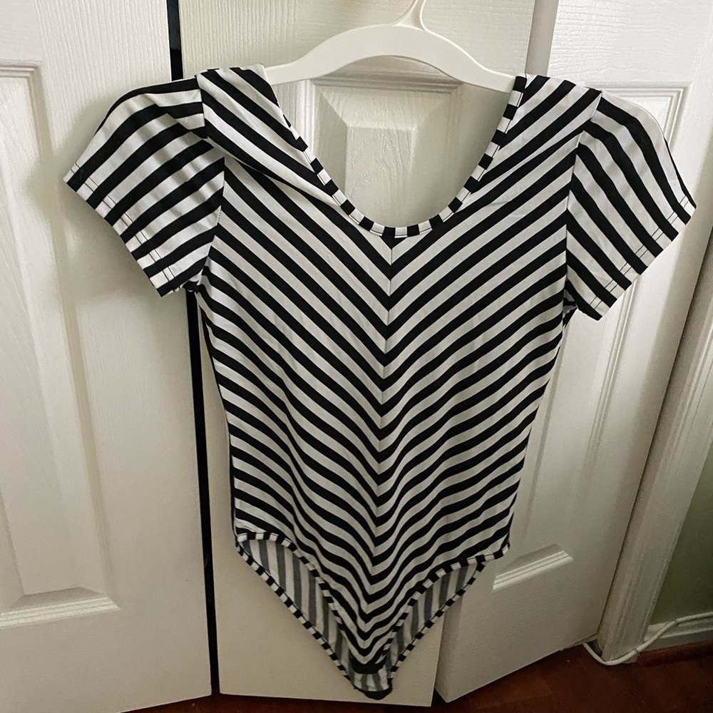 Striped bodysuit